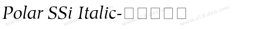 Polar SSi Italic字体转换